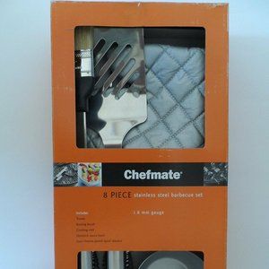 Chefmate 8 pc. Stainless Steel Barbecue Set